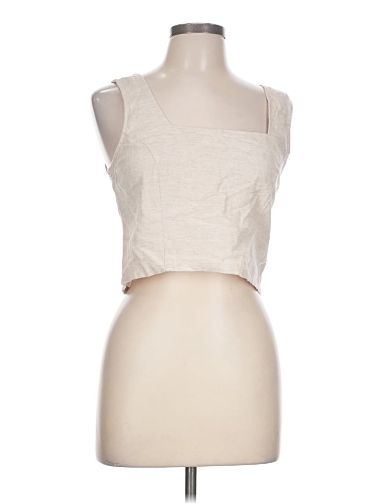 Pre-owned Weekend Tank Top Ivory Strapless Neckline Tops
