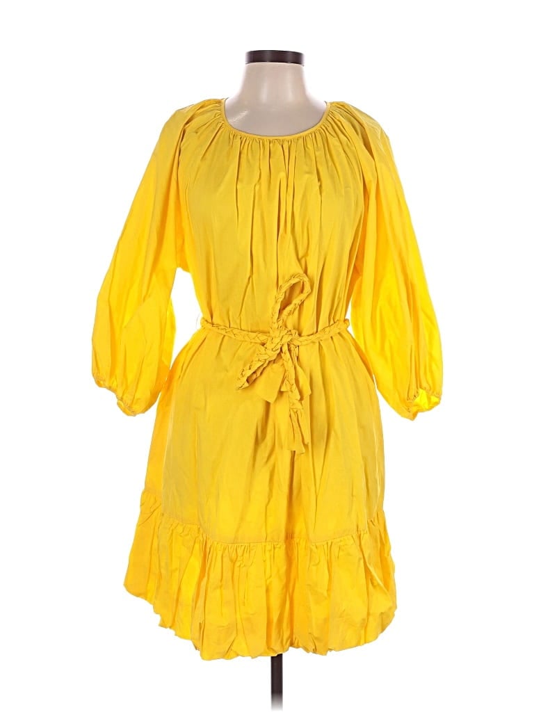Pre-owned Gibson Latimer Casual Dress In Yellow