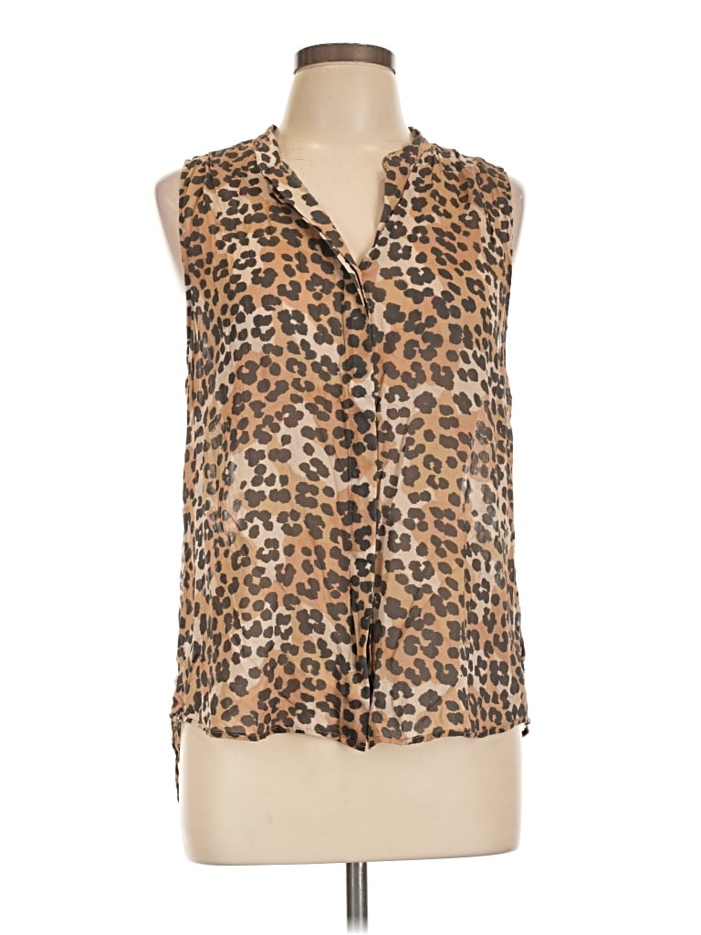 Pre-owned Bella Dahl Sleeveless Blouse In Brown