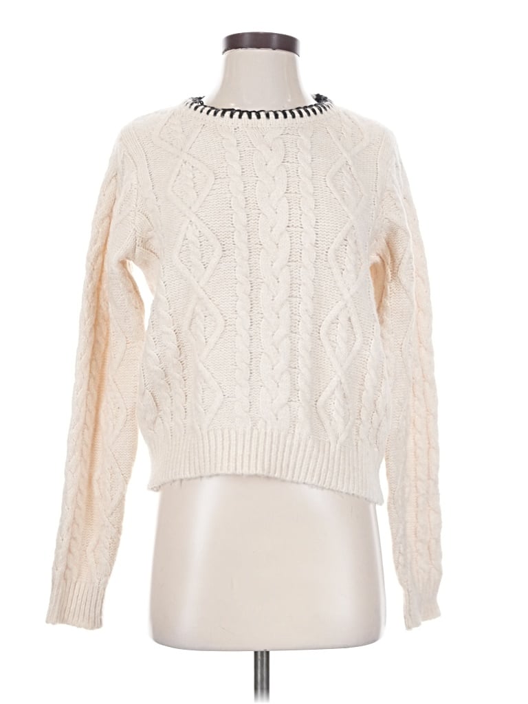 Pre-owned Mng Pullover Sweater In Ivory