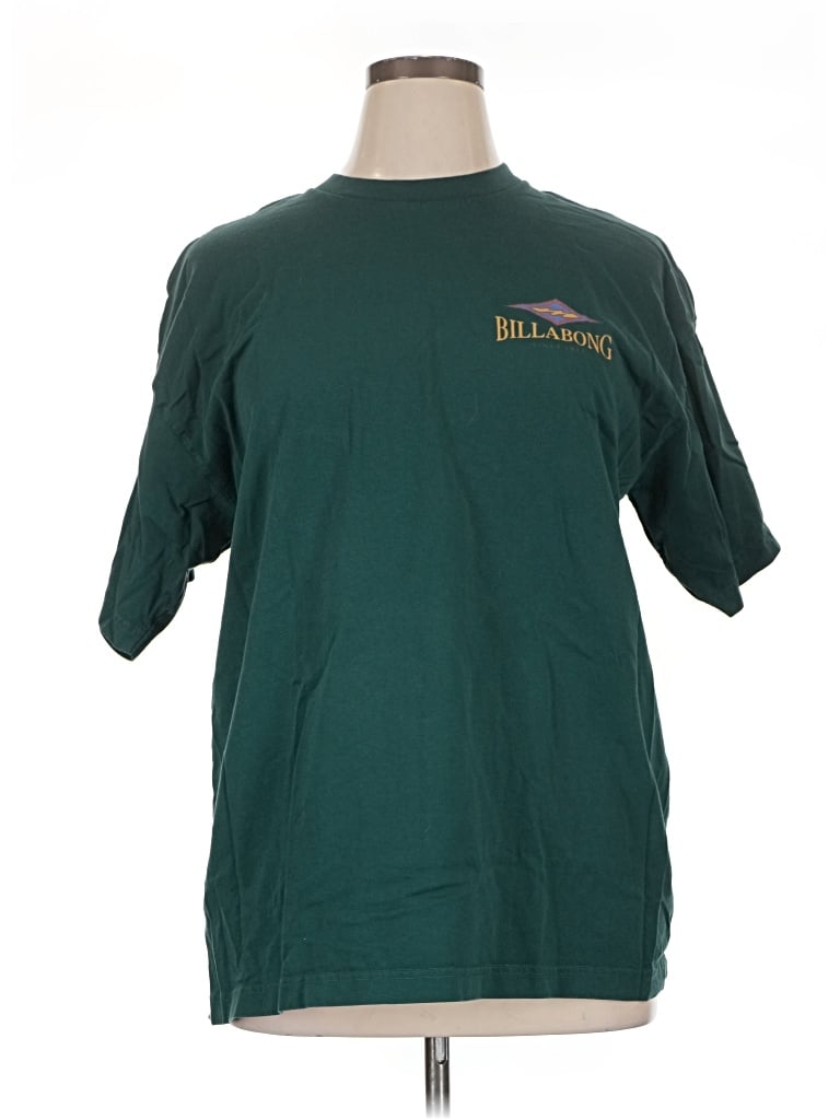 Pre-owned Billabong Short Sleeve T-shirt In Green