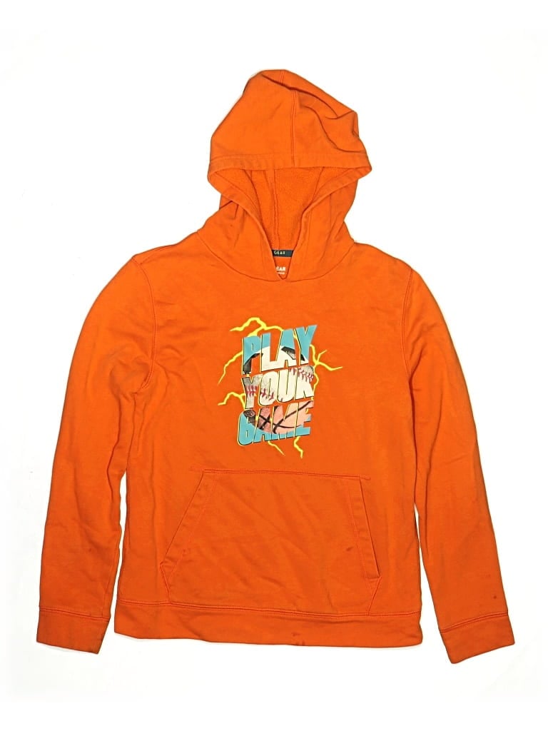 Pre-owned Tek Gear Kids' Pullover Hoodie In Orange