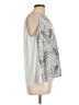 LC Lauren Conrad 100% Polyester Silver Sleeveless Blouse Size L - photo 4