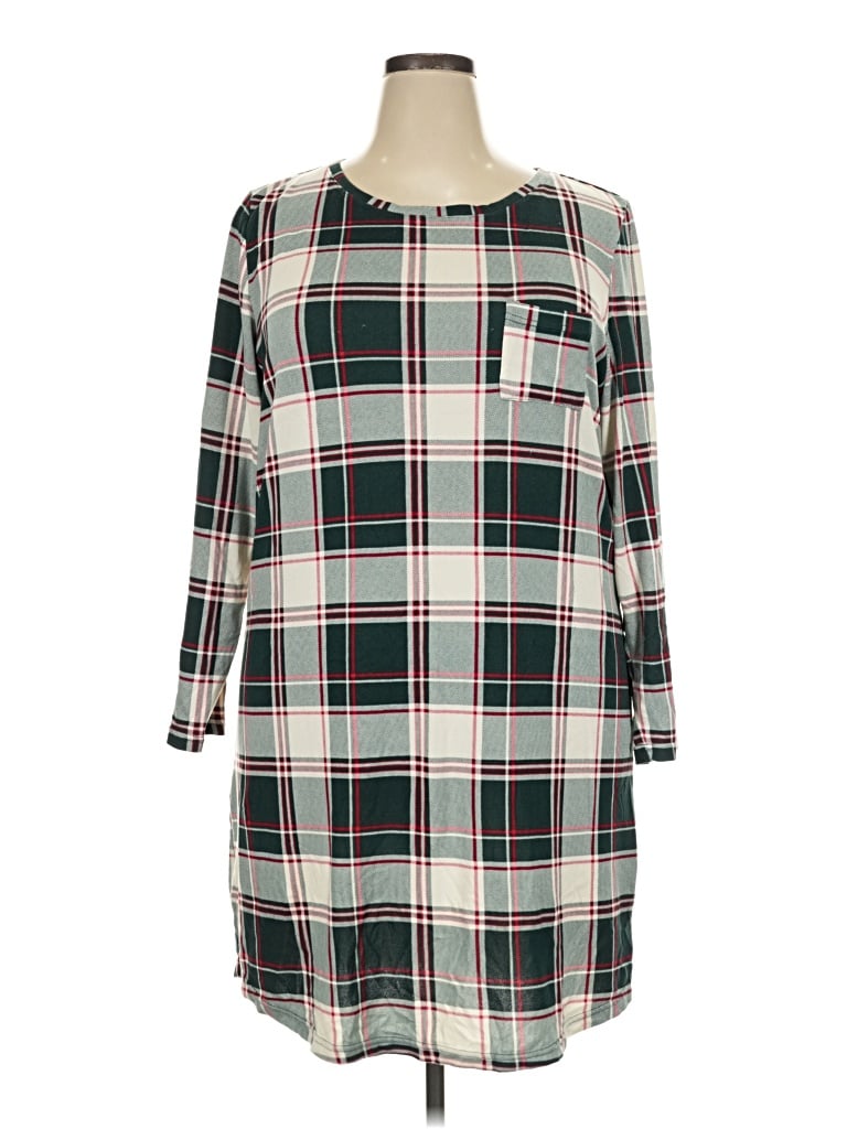 Pre-owned Christopher & Banks Casual Dress In Green