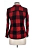 Maison Jules 100% Rayon Plaid Red Long Sleeve Button-Down Shirt Size L - photo 2