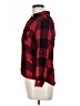 Maison Jules 100% Rayon Plaid Red Long Sleeve Button-Down Shirt Size L - photo 5