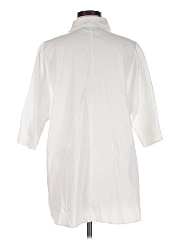 MING WANG 3/4 Sleeve Button-Down Shirt (view 2)