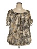 DressBarn 100% Polyester Tan Short Sleeve Blouse Size 2X - photo 1
