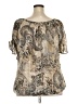 DressBarn 100% Polyester Tan Short Sleeve Blouse Size 2X - photo 2