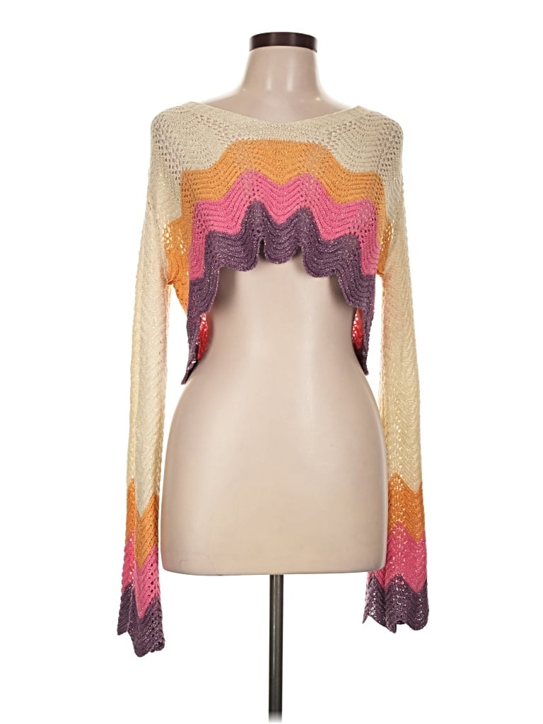 Pre-owned Molly Bracken Cardigan Sweater In Gold