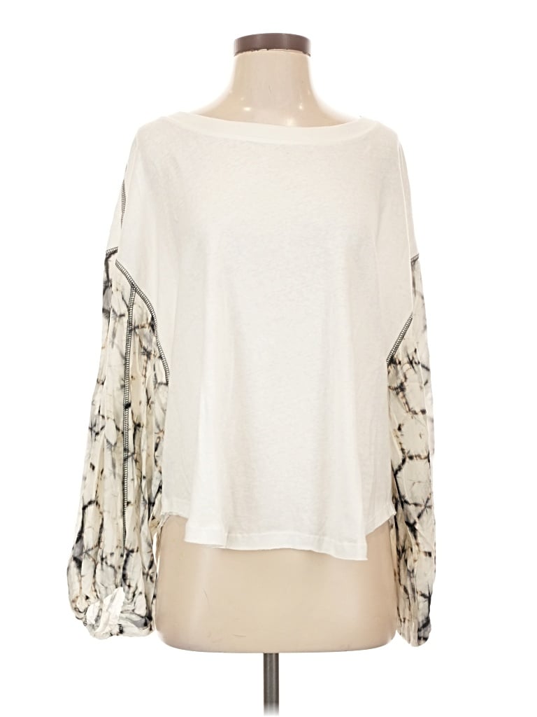 Pre-owned By Together Long Sleeve Blouse In Ivory