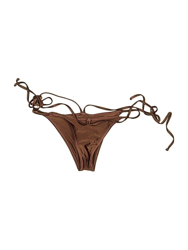 Pre-owned Frankies Bikinis Swimsuit Bottoms In Brown
