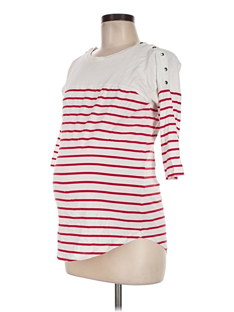 Pre-owned Seraphine 3/4 Sleeve T-shirt In Red