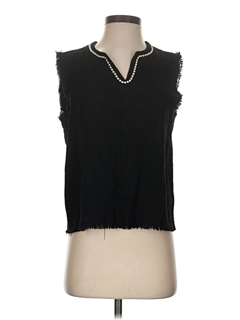 Pre-owned Moon River Sleeveless T-shirt In Black