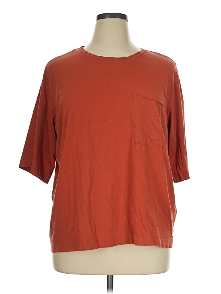Pre-owned Lunya 3/4 Sleeve T-shirt In Brown