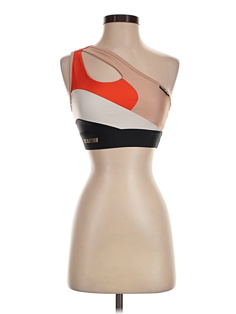 Pre-owned P.e Nation Tank Top Orange One Shoulder Neckline Tops