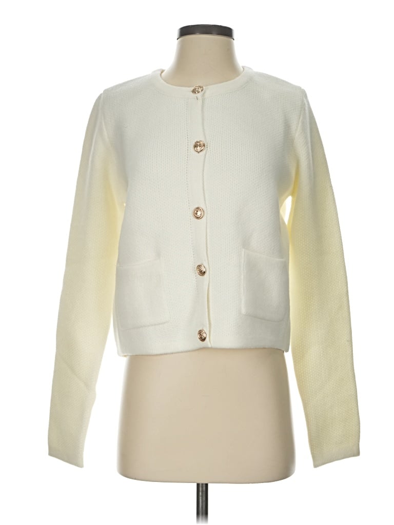 French Connection Cardigan Sweater In Ivory