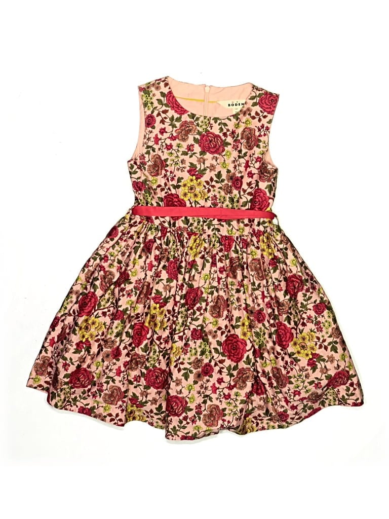 Pre-owned Mini Boden Kids' Dress In Brown