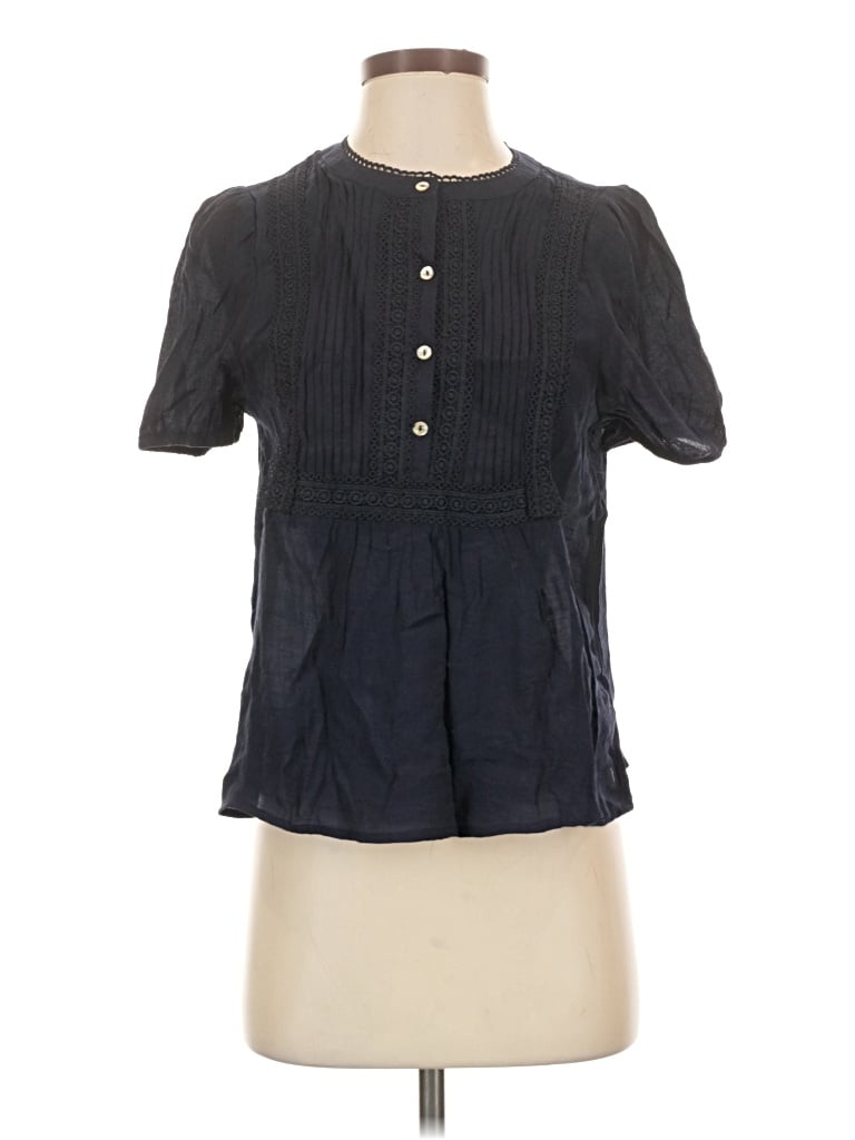 Nanette Lepore Short Sleeve Polo Shirt In Blue