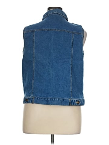 Woman Within Denim Vest (view 2)