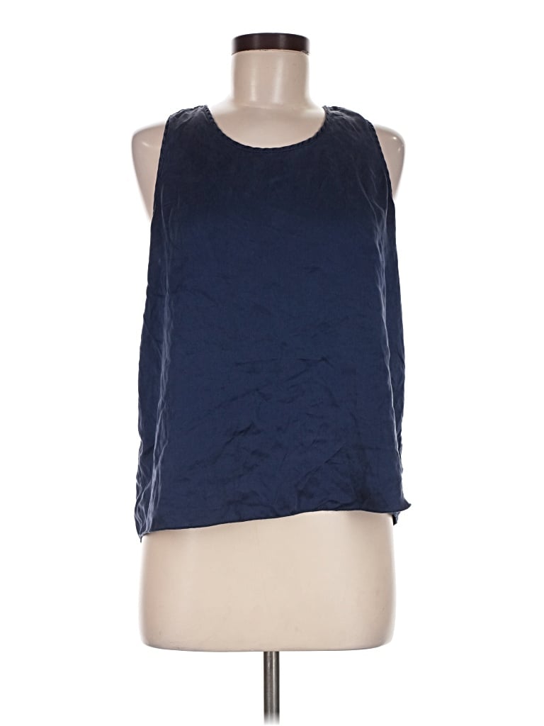 Pre-owned Lunya Sleeveless Top Blue Scoop Neck Tops