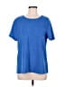 Basic Editions Blue Short Sleeve Top Size L - photo 1