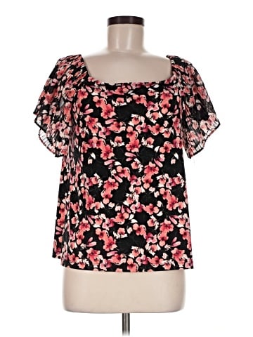 White House Black Market Short Sleeve Blouse (view 1)