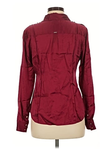 White House Black Market Long Sleeve Silk Top (view 2)