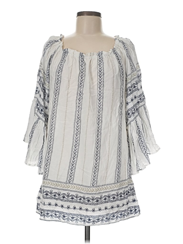 Pre-owned Elan 3/4 Sleeve T-shirt In Ivory
