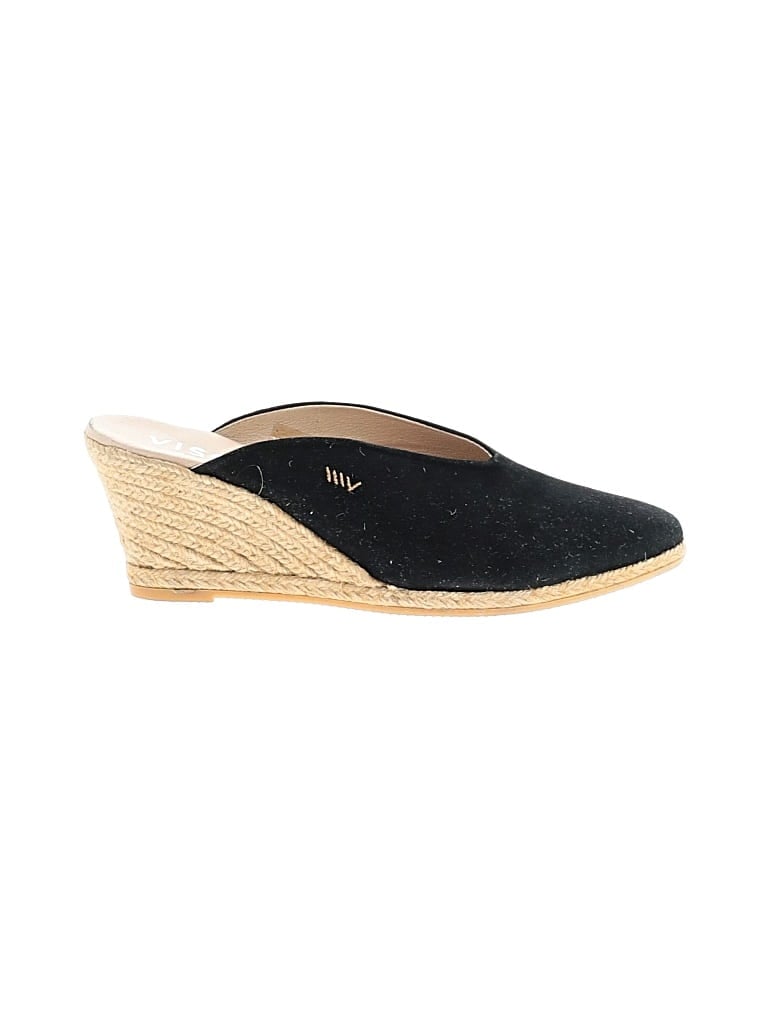 Pre-owned Viscata Wedges In Black
