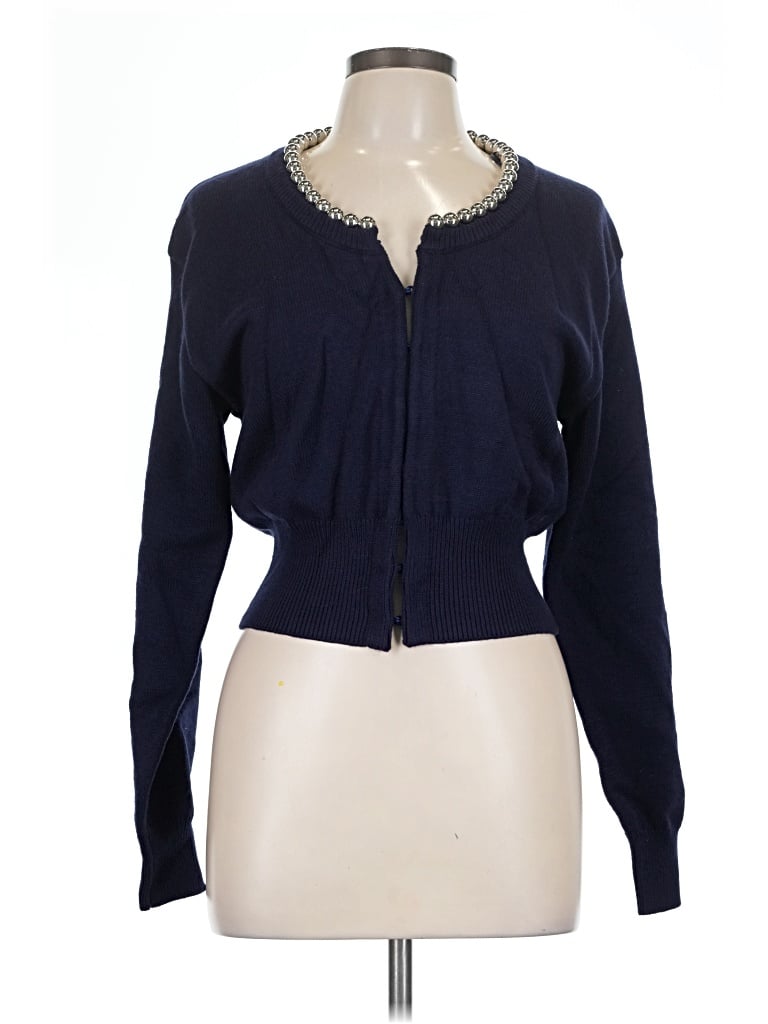 Pre-owned Zara Cardigan Sweater In Blue