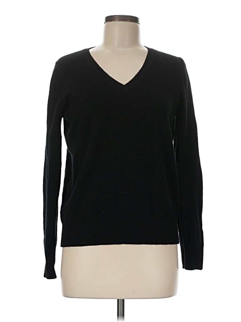 Pre-owned Quince Cashmere Pullover Sweater In Black