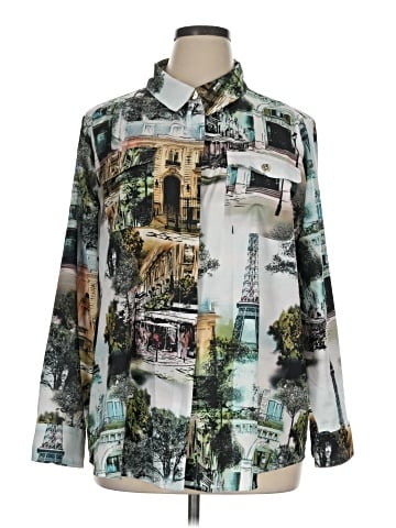 Karl Lagerfeld Paris Long Sleeve Blouse (view 1)
