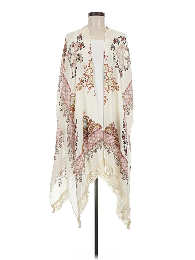 Pre-owned Angie Kimono In Ivory