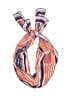 Assorted Brands Stripes Orange Scarf One size - photo 1