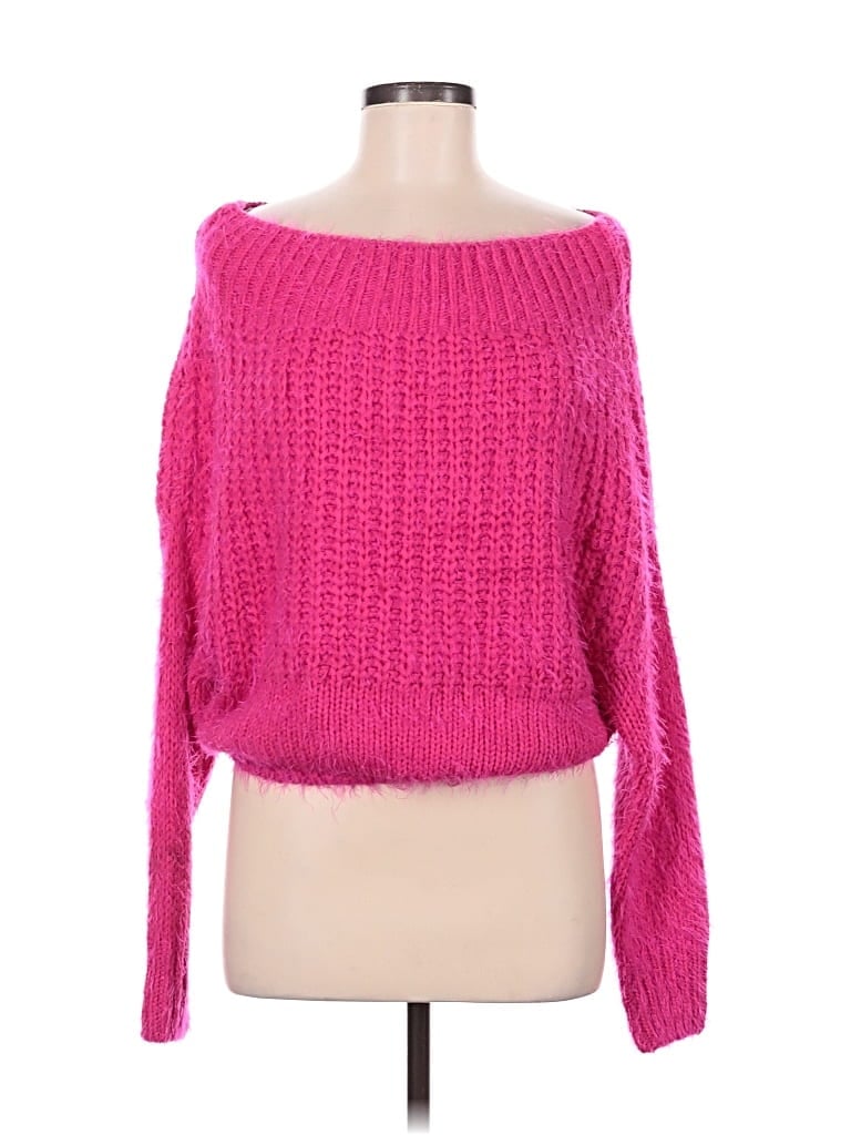 Pre-owned Main Strip Pullover Sweater In Pink