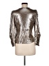 Zara Metallic Silver 3/4 Sleeve Blouse Size M - photo 2