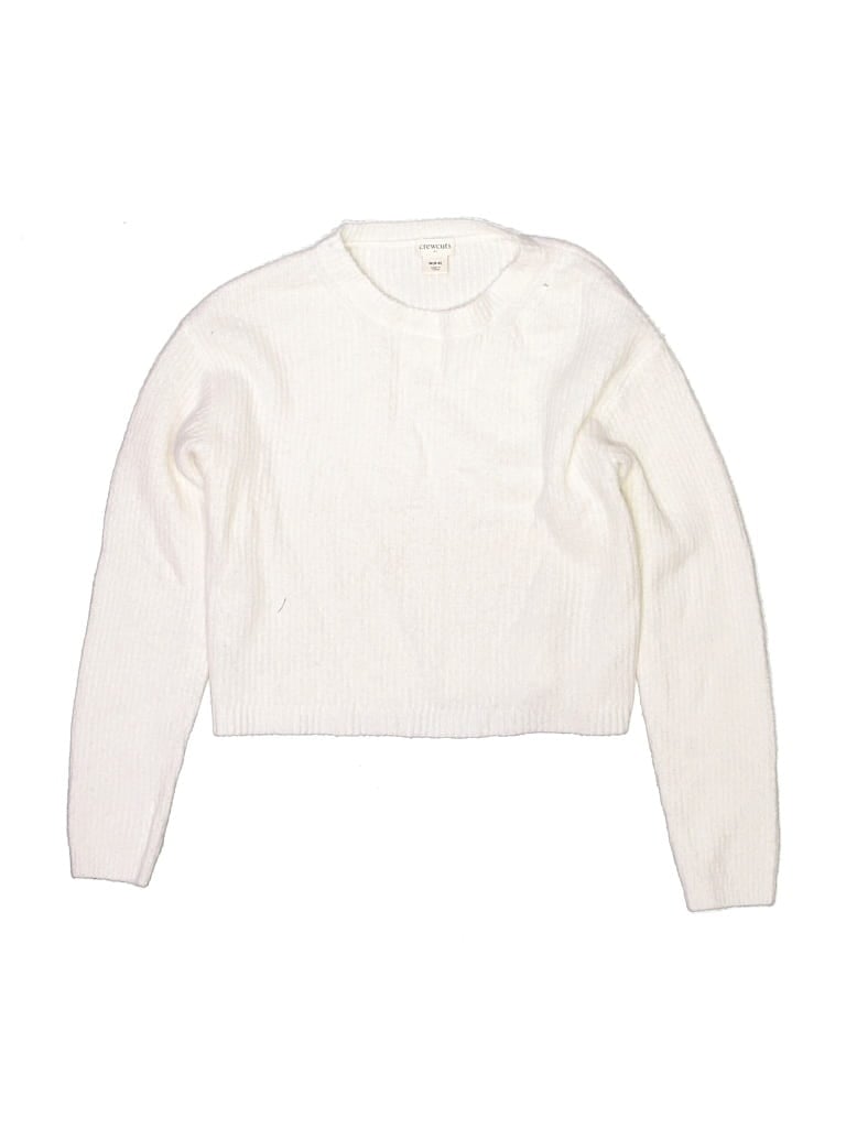 Pre-owned Crewcuts Outlet Kids' Pullover Sweater In White