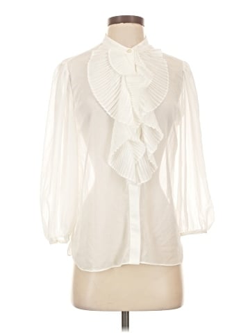 White House Black Market 3/4 Sleeve Blouse (view 1)