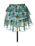 Allison Joy 100% Polyester Floral Blue Casual Skirt Size M - photo 2
