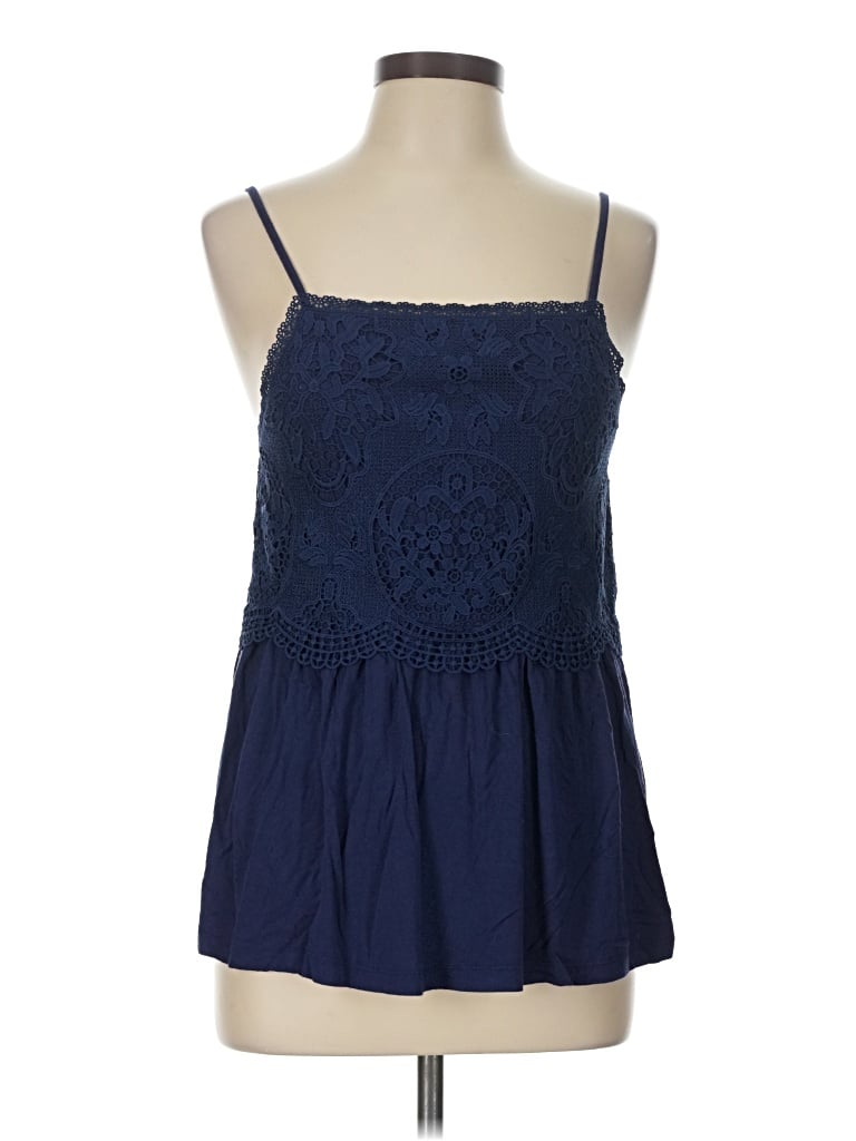 Pre-owned Jun & Ivy Sleeveless Blouse In Blue