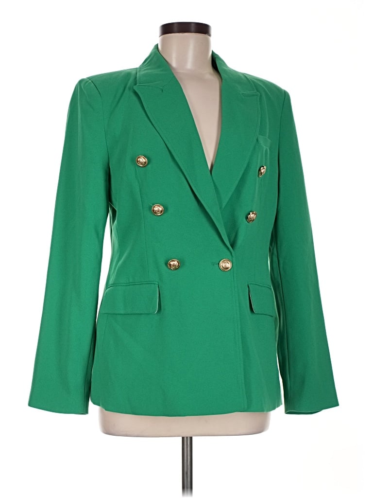 Pre-owned Tahari Blazer Jacket In Green