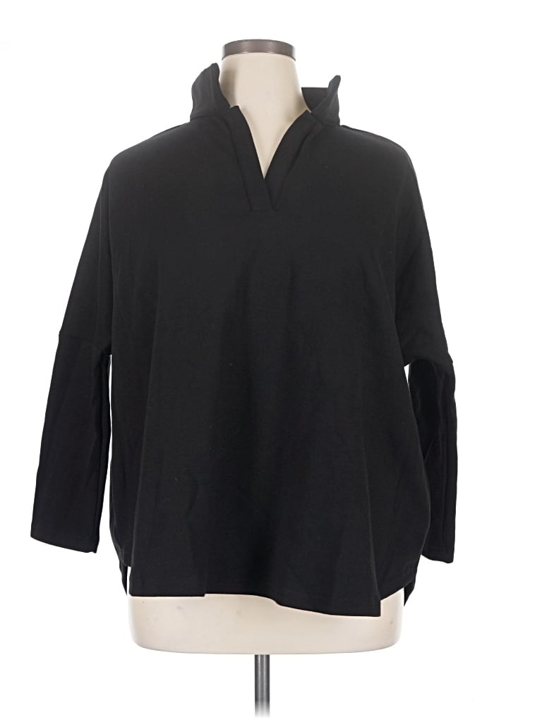 Pre-owned Pomander Place Long Sleeve Blouse In Black