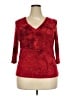Only Nine Red 3/4 Sleeve Top Size 2X - photo 1
