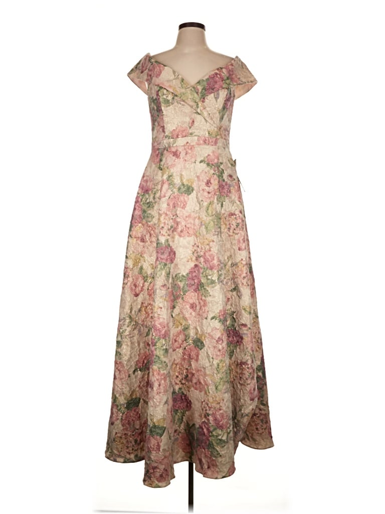 Pre-owned Xscape Cocktail Dress In Tan