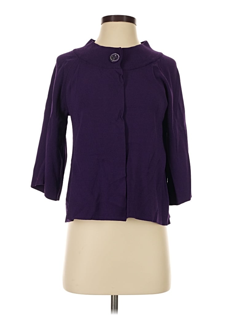 Pre-owned Dressbarn Cardigan Sweater In Purple