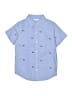 Janie and Jack Hearts Blue Short Sleeve Button-Down Shirt Size 7 - photo 1