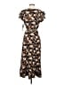 Perceptions Floral Brown Casual Dress Size S - photo 2