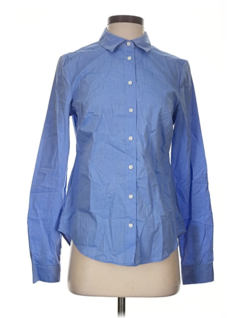Pre-owned Boden Long Sleeve Button Down Shirt In Blue