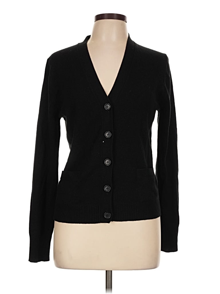 Pre-owned J.crew Collection Cashmere Cardigan Sweater In Black